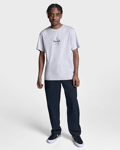 Star T-Shirt Barely Grey, Back View