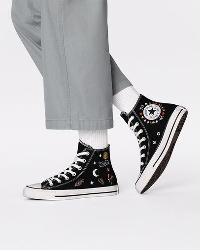 Chuck Taylor All Star It's Okay To Wander Black/White/Black, On Foot Shot 1