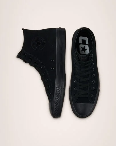 CONS CTAS Pro Black/Black/Black, Top and Side View