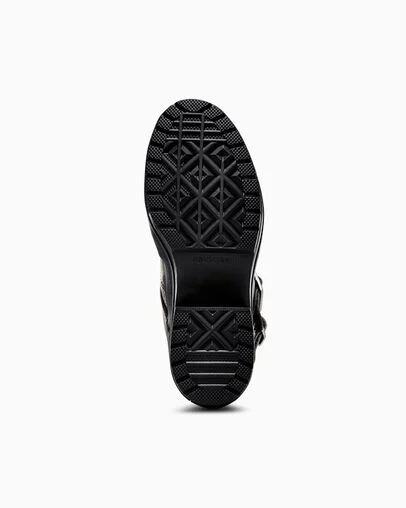 Chuck 70 De Luxe Heel Platform Leather & Buckles Bebida fresca/Negro/Plata, Outsole View