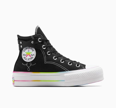 chuck taylor all star en plataforma de piel