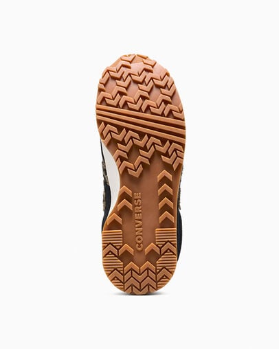 Omega Trainer Leopard Pony Hair Black/Egret/Sand, Outsole View