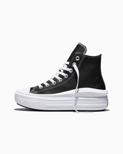 Chuck Taylor All Star Move Platform Foundational Leather Black/White/White, Inner Side View