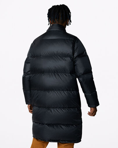 Counter Climate Long Down Jacket Converse Black, Back View