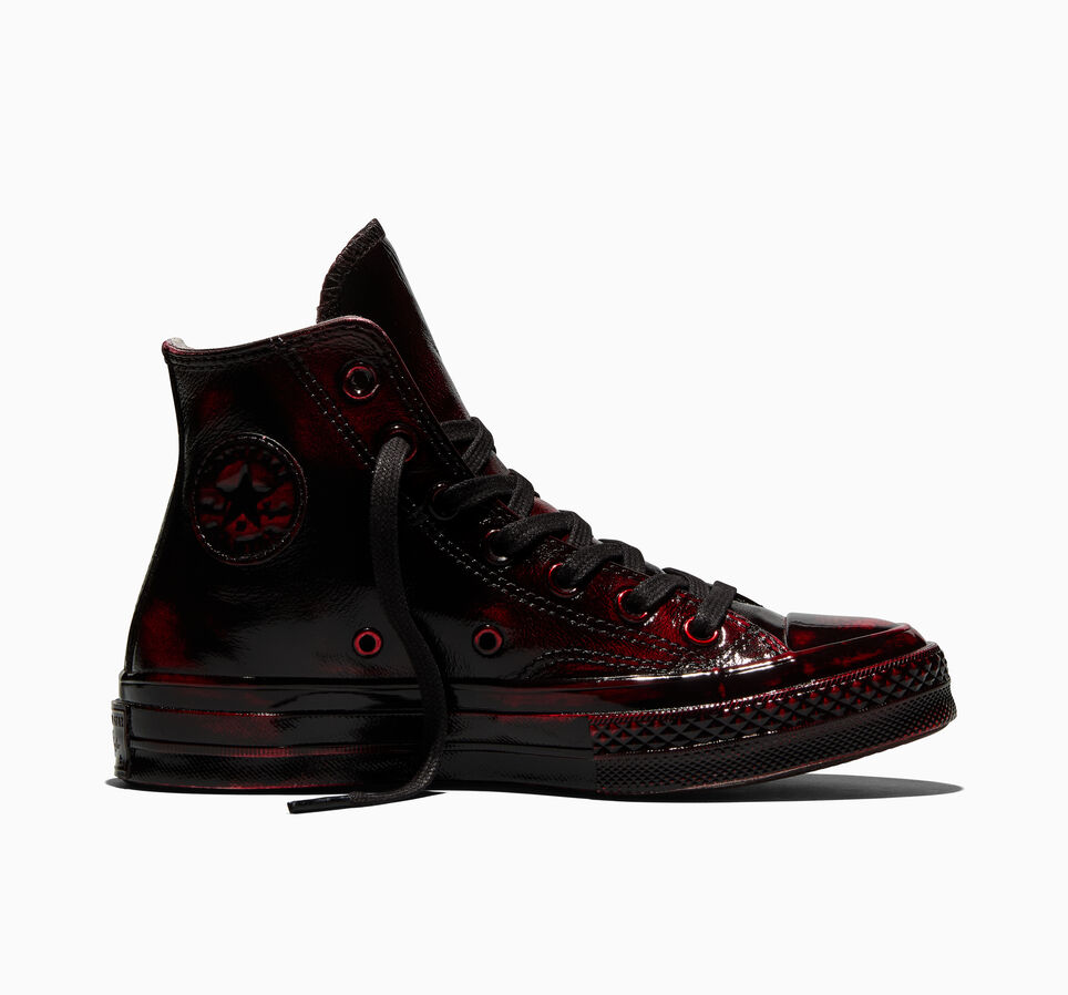 Chuck 70 Glossy Leather Red Black