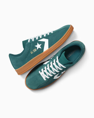 Converse All Star Classic Trainer Suede Low-Top Shoe In Green, Size 10 - A16433C