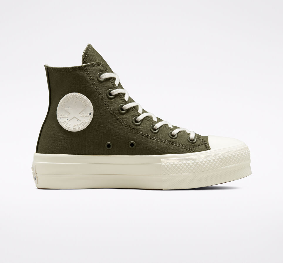 Chuck Taylor All Star Lift Platform Hybrid Texture Cargo Khaki/Egret/Egret