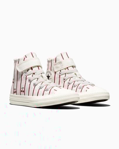 Chuck Taylor All Star Easy-On Fruits and Flowers Vintage White/Egret/Days Ahead, Top and Side View