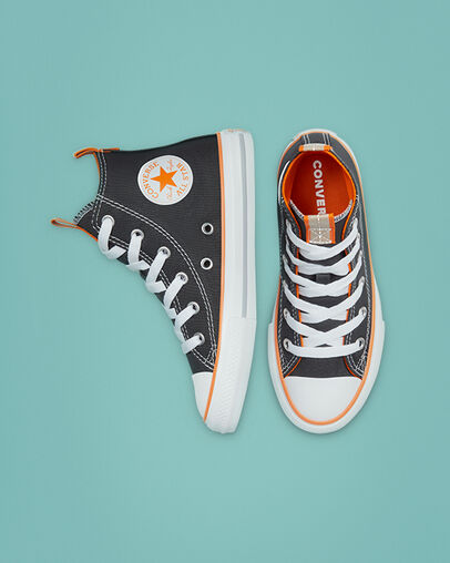 Converse Color Chuck Taylor All Star Viento de tormenta/Naranja magma/Blanco, Top and Side View