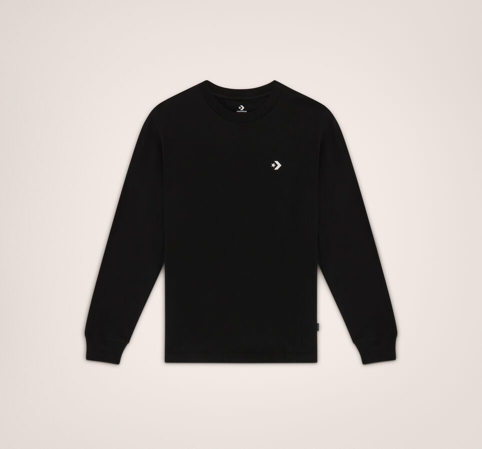 T-shirt Star Chevron Wordmark &agrave; manches longues Noir