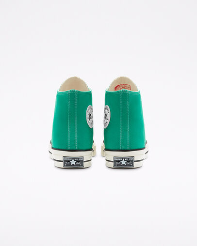 Chuck 70 Vintage Canvas Court Green/Egret/Black, Heel View