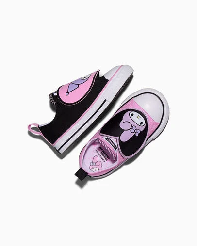 Converse x Hello Kitty&reg; and Friends One Strap My Melody&trade; & Kuromi&trade; Black/Pink/Brown, Angled View