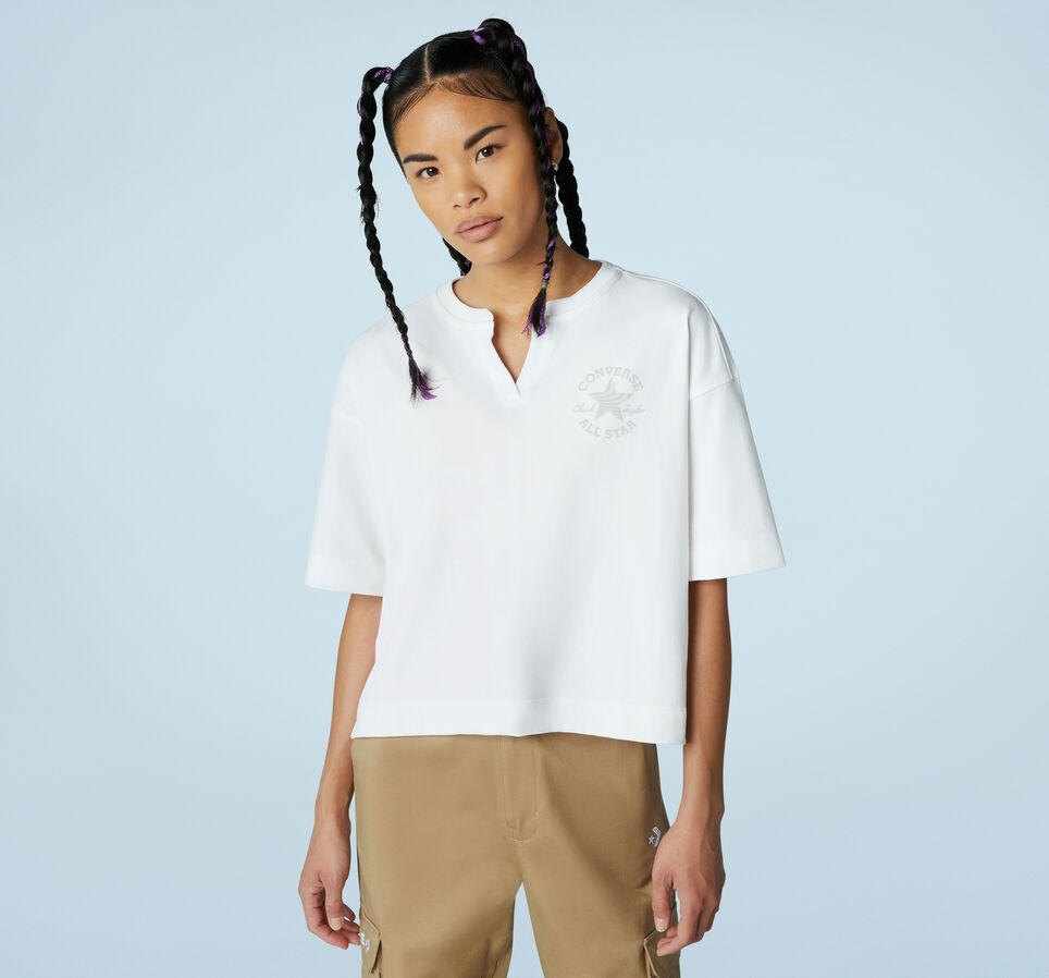 Cropped Chuck Taylor Patch T-Shirt White