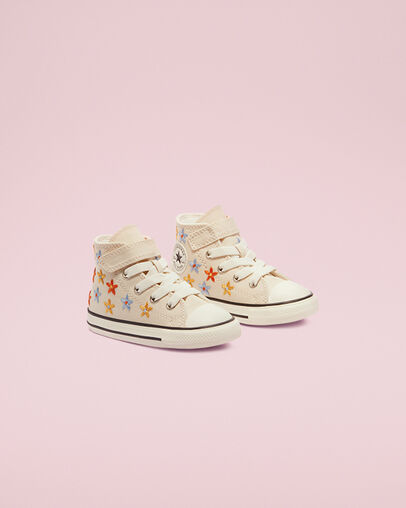 Spring Flowers Easy-On EVA Platform Chuck Taylor All Star Marfil natural/Multicolor/Negro, Angled View