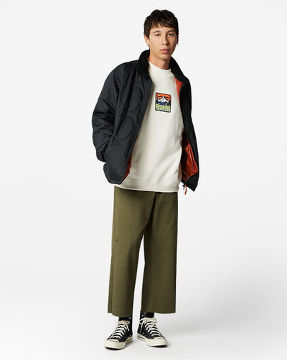 Sudadera estampada con cuello redondo Counter Climate Garza, Full Body View