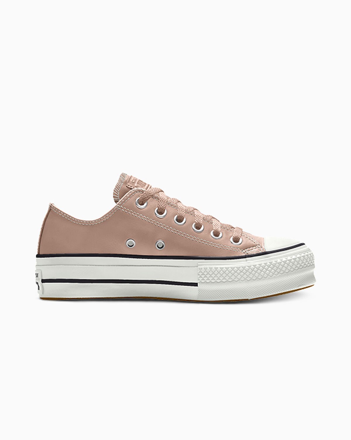 Custom Chuck Taylor All Star Lift Platform Leather By You - 173159CSP24_vanchettabeige_SC