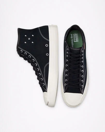 CONS x POP Trading Company x Miffy JP Pro Black/Egret/Egret, Top and Side View