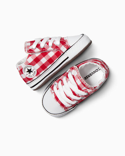 Chuck Taylor All Star Cribster Checkered Red/Vintage White/Black, Angled View