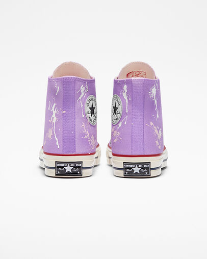 Chuck 70 Pastel Splash Violet &eacute;clatant Splash, Heel View