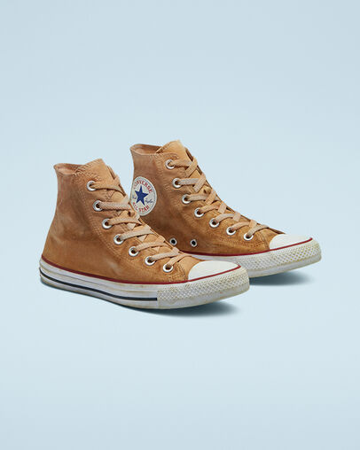 Chuck Taylor All Star Well Worn Brown Well Worn Color Dyed, Angled View