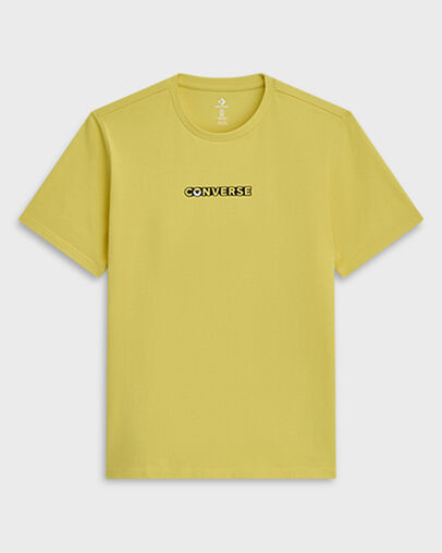 Converse x Minions Logo T-Shirt Yellow, Front View