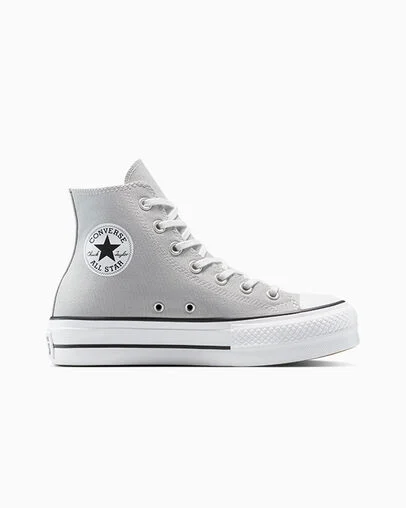 Chuck Taylor All Star Lift Platform Canvas Grey Area/White/Black, Outer Side View