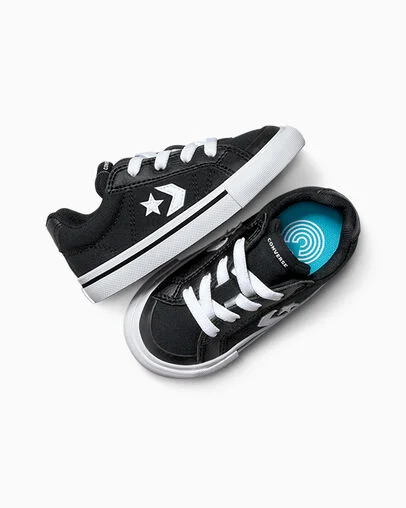 Converse Sport Casual Easy-On Black/White/Black, Angled View