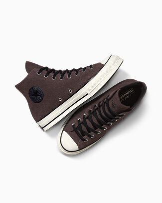 Suede Converse Chuck 70 Textured  Zapatillas Altas en Coffee Nut/egret, Talla EU 35 - A19070C