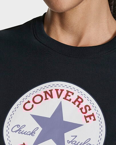 Chuck Taylor All Star Patch Cropped T-Shirt Black