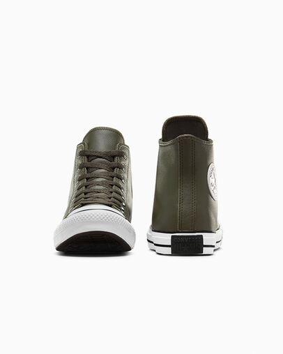Chuck Taylor All Star Verde cueva/Whisky oscuro/Blanco, Heel View