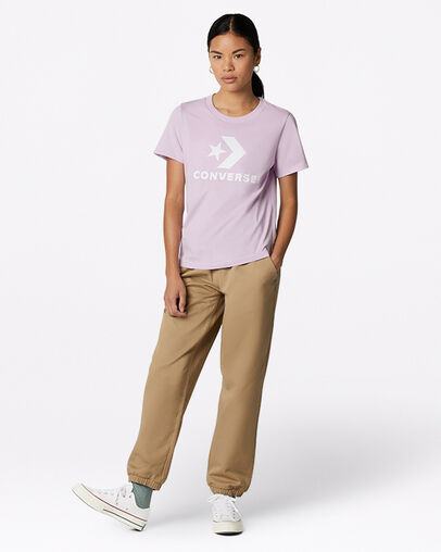 Boosted Star Chevron Tee Pale Amethyst, Full Body View