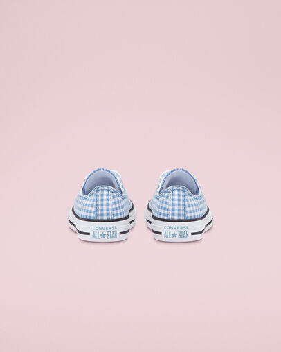 Chuck Taylor All Star Gingham Aegean Storm/White/Black, Heel View