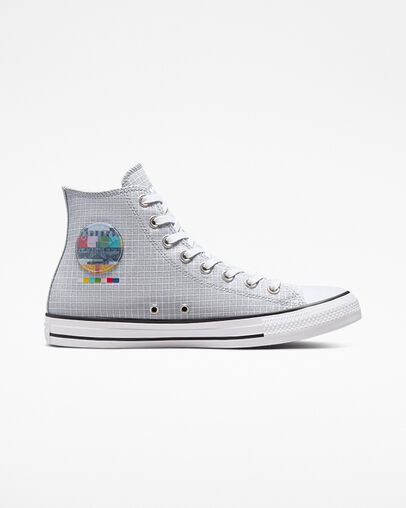 Chuck Taylor All Star Color Grid Dk Smoke Grey/Multi, Outer Side View