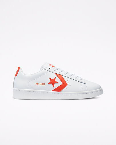 Pro Leather Wit/Bright Poppy/Wit, Outer Side View