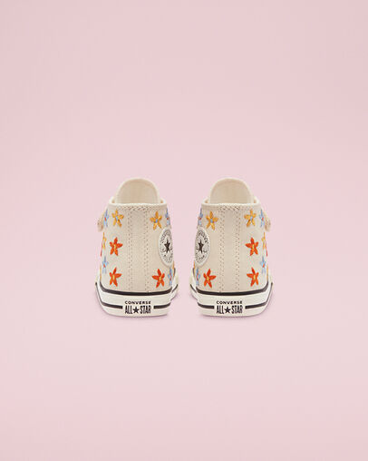 Spring Flowers Easy-On EVA Platform Chuck Taylor All Star Marfil natural/Multicolor/Negro, Heel View