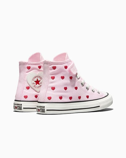 Chuck Taylor All Star Easy-On Valentine's Day New Found Bloom Pink/Vintage White/Black, Heel View