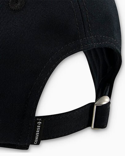 Day 1 Chuck Patch Baseball Cap BLACK, Back View