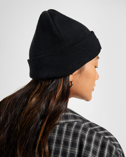 Short Dome Beanie Logo Converse Black