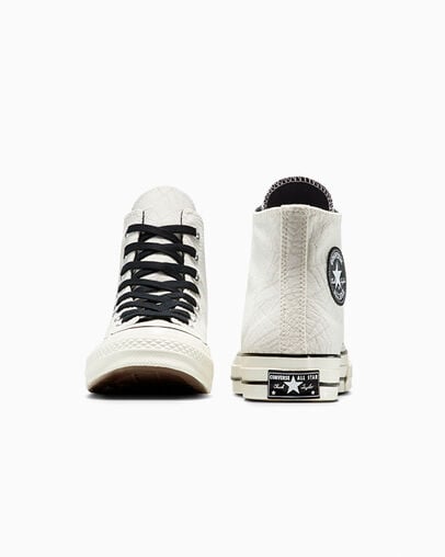 Chuck 70 Web-Weave Egret/Light Dune/Black, Heel View