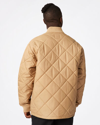Utility Fleece Padded Jacket Nomad Khaki, Back View