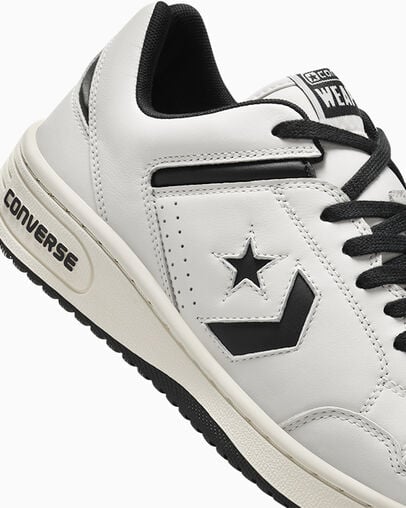 Converse Weapon Leather Blanco vintage/Negro, Detail Angle View