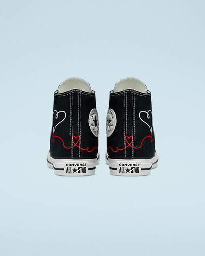 Chuck Taylor All Star Made With Love Negro/Blanco vintage/Garza, Heel View