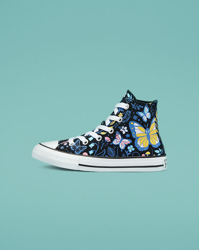 Chuck Taylor All Star Butterfly Black/Bleached Cyan/Pink Gaze, Inner Side View