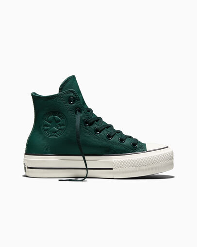 Chuck Taylor All Star Lift Platform Water-Repellent Steely Pine/Egret/Black, Outer Side View