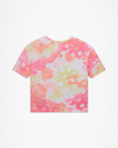 Camiseta Washed Floral Boxy Rosa digital, Back View