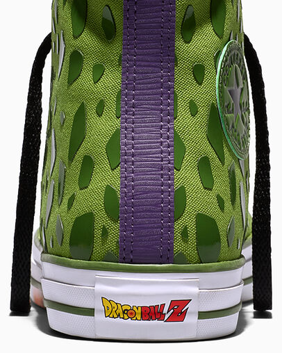 Converse Chuck Taylor All Star x Dragon Ball Z Cell Peridot/Garden Green/White, Detail Angle View