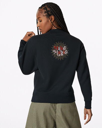 Sweat-shirt col ras du cou Chuck Magic Noir Converse, Back View