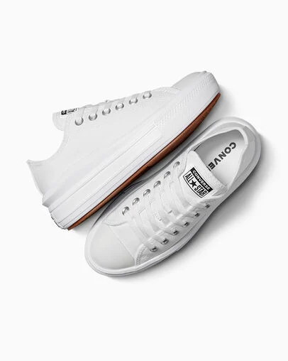 Canvas Color Chuck Taylor All Star Move Blanco/Blanco/Blanco, Angled View