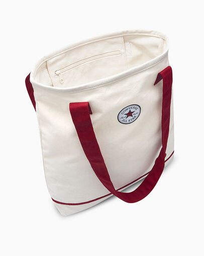 Sweetheart Tote Bag Natural Canvas, Detail View