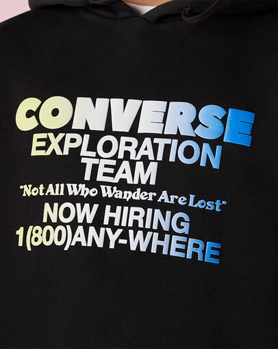 Exploration Team Pullover Hoodie Converse Black, Detail View